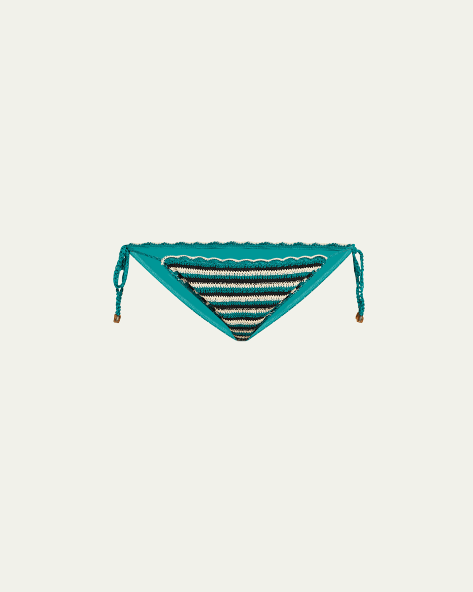Maia Striped Crochet Bikini Bottoms